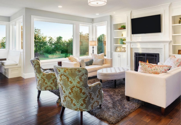 Interior home view of a living room